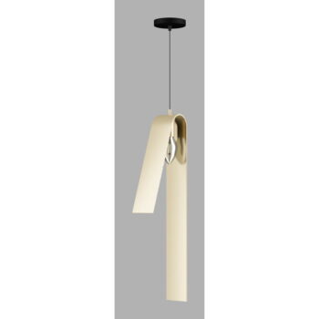 Závesné svietidlo s kovovým tienidlom v čierno-zlatej farbe Fold – Squid Lighting – Obrázok 2