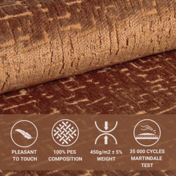 Oranžová boxspring posteľ s úložným priestorom 200x200 cm Passion – Maison de Rêve - Image 4