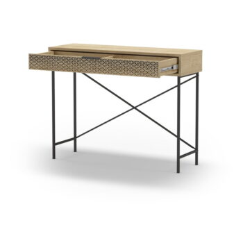 Konzolový stolík v dekore duba v prírodnej farbe 35.5x110 cm Ecrin – Marckeric - Image 3