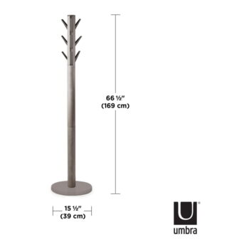 Sivý vešiak z kaučukového dreva Flapper - Umbra – Obrázok 5