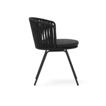Čierna kovová záhradná stolička Saconca - Kave Home – Obrázok 3