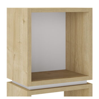Knižnica v dekore duba v bielo-prírodnej farbe 32x99,5 cm Lofty – Marckeric - Image 4
