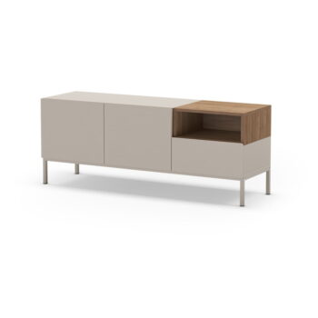 Krémový TV stolík 140x55 cm Cailin – Marckeric – Obrázok 4