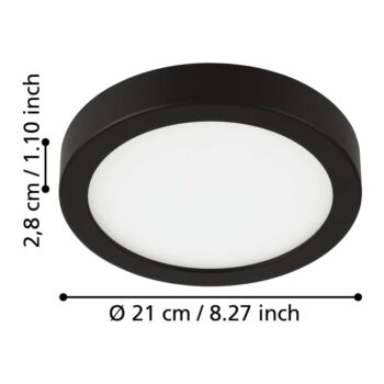 Čierne LED stropné svietidlo FUEVA 5 – EGLO - Image 3