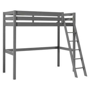 Sivá vyvýšená detská posteľ z borovicového dreva 90x200 cm PINO – Vipack - Image 5