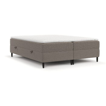 Hnedá boxspring posteľ s úložným priestorom 140x200 cm Malte – Maison de Rêve