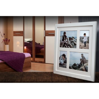 Biely rámček na 4 fotografie Styler Narvik, 39 × 39 cm – Obrázok 2