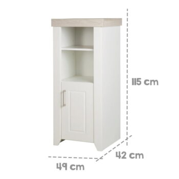 Biela detská knižnica 49x115 cm Felicia – Roba - Image 5