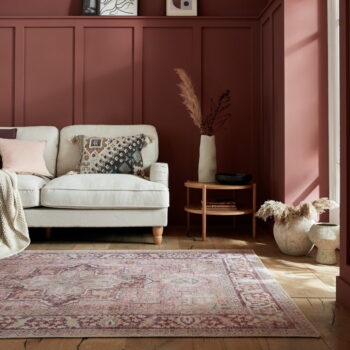 Svetločervený umývateľný koberec s prímesou recyklovaných vlákien 80x150 cm Windsor – Flair Rugs - Image 2