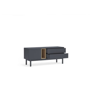 Tmavosivý TV stolík 140x56 cm Corvo - Teulat - Image 4