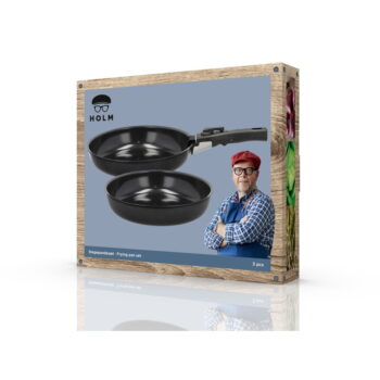 Hliníková súprava panvíc s nepriľnavým povrchom s odnímateľnou rukoväťou 2 ks ø 28 cm – Holm – Obrázok 8