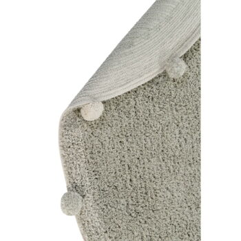 Svetlozelený prateľný ručne tkaný bavlnený detský koberec ø120 cm Bubbly Olive – Lorena Canals - Image 7