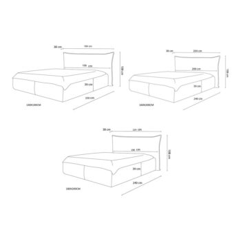 Tmavozelená čalúnená dvojlôžková posteľ s úložným priestorom a roštom 180x200 cm Jade – Bobochic Paris - Image 8