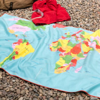 Farebná osuška z mikrovlákna Rex London World Map, 70×150 cm – Obrázok 2