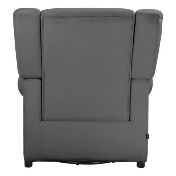 Sivé zamatové hojdacie chesterfield kreslo Lillyse – Støraa - Image 7