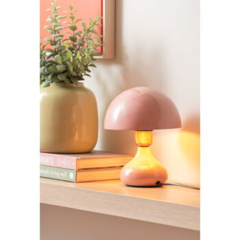 Ružová stolová lampa s kovovým tienidlom (výška 23 cm) Binc – Leitmotiv - Image 2