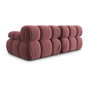 Ružová zamatová pohovka 188 cm Bellis – Micadoni Home - Image 3