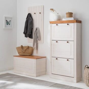 Biela truhlica z borovicového dreva 80x45 cm Anita – Støraa - Image 8