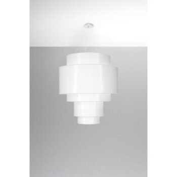 Biele závesné svietidlo Nice Lamps Elber, ø 80 cm - Image 2