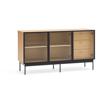 Komoda v dubovom dekore Teulat Blur, šírka 140 cm - Image 4
