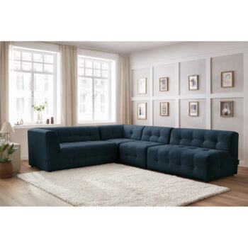 Tmavomodrá rohová pohovka (ľavý roh) Kleber - Bobochic Paris - Image 11