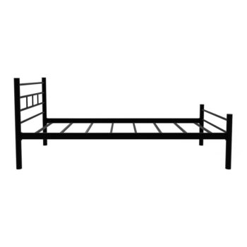 Čierna kovová jednolôžková posteľ s roštom 90x200 cm K70 – Kalune Design – Obrázok 4
