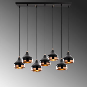 Čierne závesné svietidlo s kovovým tienidlom Yildo – Opviq lights - Image 5