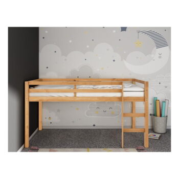 Vyvýšená detská posteľ z borovicového dreva 90x200 cm v prírodnej farbe Alpi – Støraa - Image 5