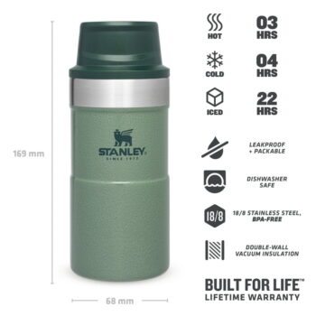 Zelený termo hrnček 250 ml – Stanley – Obrázok 11