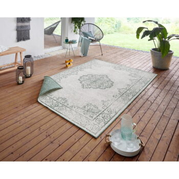 Zeleno-krémový vonkajší koberec NORTHRUGS Cebu, 80 x 150 cm - Image 2
