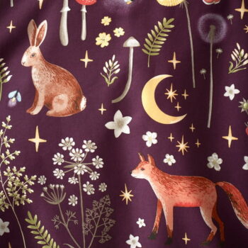 Predĺžené fialové obliečky na dvojlôžko 230x220 cm Enchanted Twilight – Catherine Lansfield - Image 5