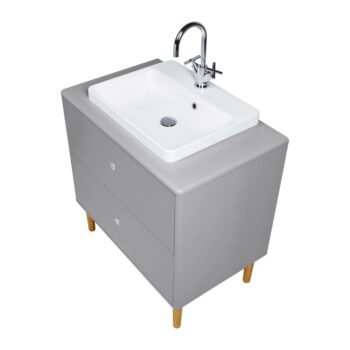 Sivá závesná skrinka s umývadlom bez batérie 80x62 cm Color Bath – Tom Tailor - Image 8