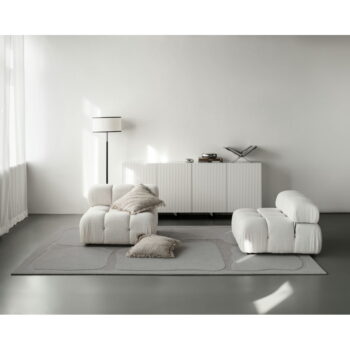 Sivý vlnený koberec 160x230 cm Morphic Organica – Agnella – Obrázok 3