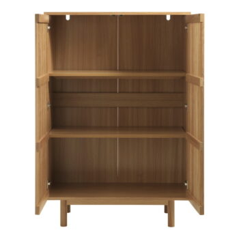 Skrinka v dekore duba v prírodnej farbe 95x140 cm Tiber – Unique Furniture - Image 3