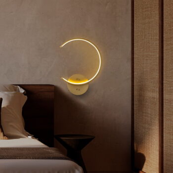 LED nástenné svietidlo v zlatej farbe ø 10 cm Moon – Opviq lights - Image 5