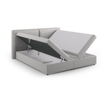 Svetlosivá boxspring posteľ s úložným priestorom 180x200 cm Arendal – Cosmopolitan Design - Image 4
