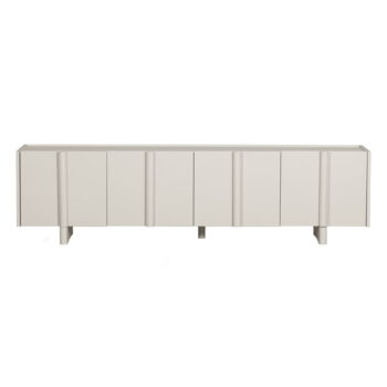 Krémovobiely modulárny TV stolík z borovicového dreva 200x53 cm Basu – WOOOD