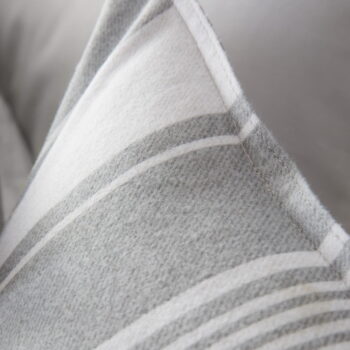 Sivé flanelové obliečky na dvojlôžko 200x200 cm Ticking Stripe – Bianca - Image 6