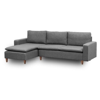 Sivá rohová pohovka (ľavý roh) Lungo – Balcab Home - Image 2