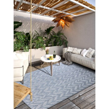 Modrý vonkajší koberec z recyklovaných vlákien 160x230 cm Georgette – Villeroy&Boch - Image 2