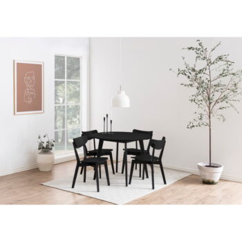Čierny jedálenský stôl v dekore dubového dreva Actona Roxby, ø 105 cm - Image 2