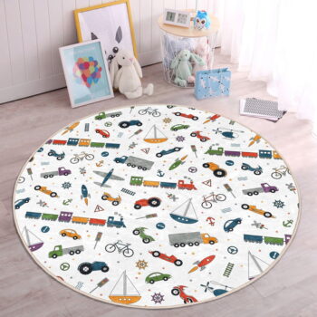 Biely detský koberec ø 80 cm Comfort – Mila Home - Image 7