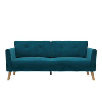 Modrá zamatová pohovka 82 cm Gloria – CosmoLiving by Cosmopolitan
