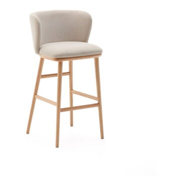 Béžová barová stolička (výška sedadla 75,5 cm) Ciselia – Kave Home