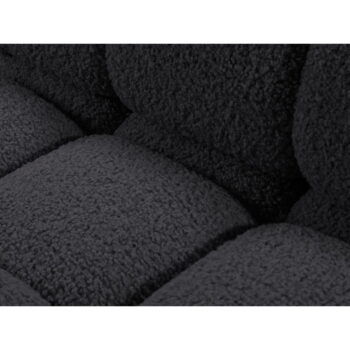 Antracitovosivá modulárna rohová pohovka z textílie bouclé (pravý roh) Bellis – Micadoni Home - Image 2