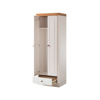 Biela šatníková skriňa z borovicového dreva 65x180 cm Anita – Støraa - Image 9