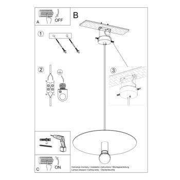 Biele závesné svietidlo ø 40 cm Livago – Nice Lamps – Obrázok 8