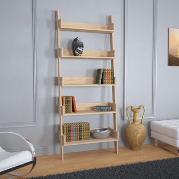 Knižnica v dekore duba v prírodnej farbe 80x195 cm Only – Kalune Design – Obrázok 3