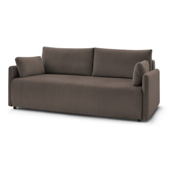 Hnedá menčestrová rozkladacia pohovka 211 cm Marcel – Bobochic Paris - Image 6