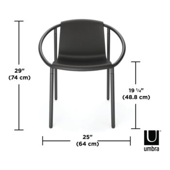 Čierna jedálenská stolička Ringo - Umbra - Image 2